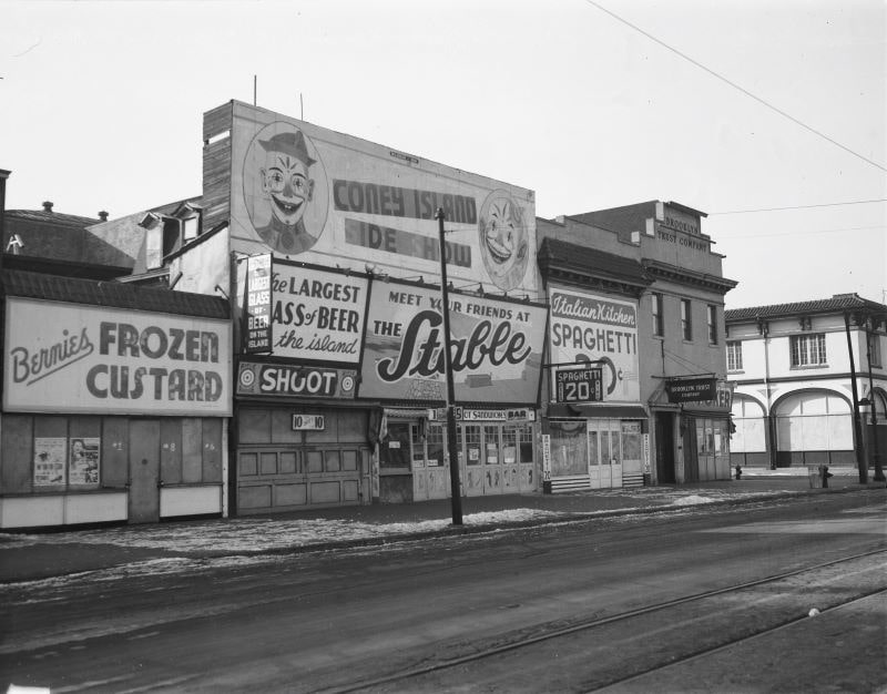 closed up restaurants in Coney Island in 1940