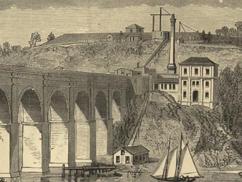 archival image of the Highbridge Tower