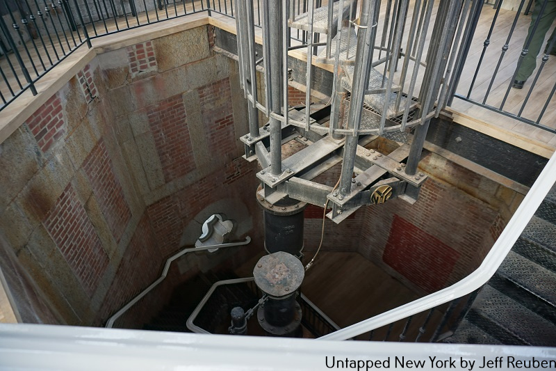 transition from shaft to tank room inside the Highbridge Water Tower