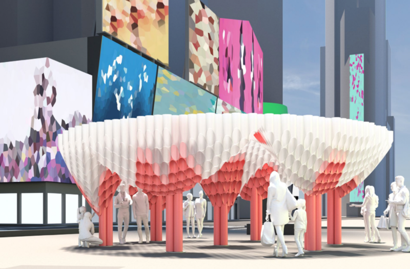 Conceptual rendering of Bloom, presented by Times Square Arts. 