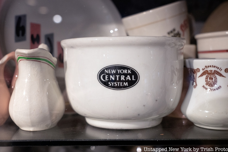 a New York Central Railroad mug at Fishs Eddy