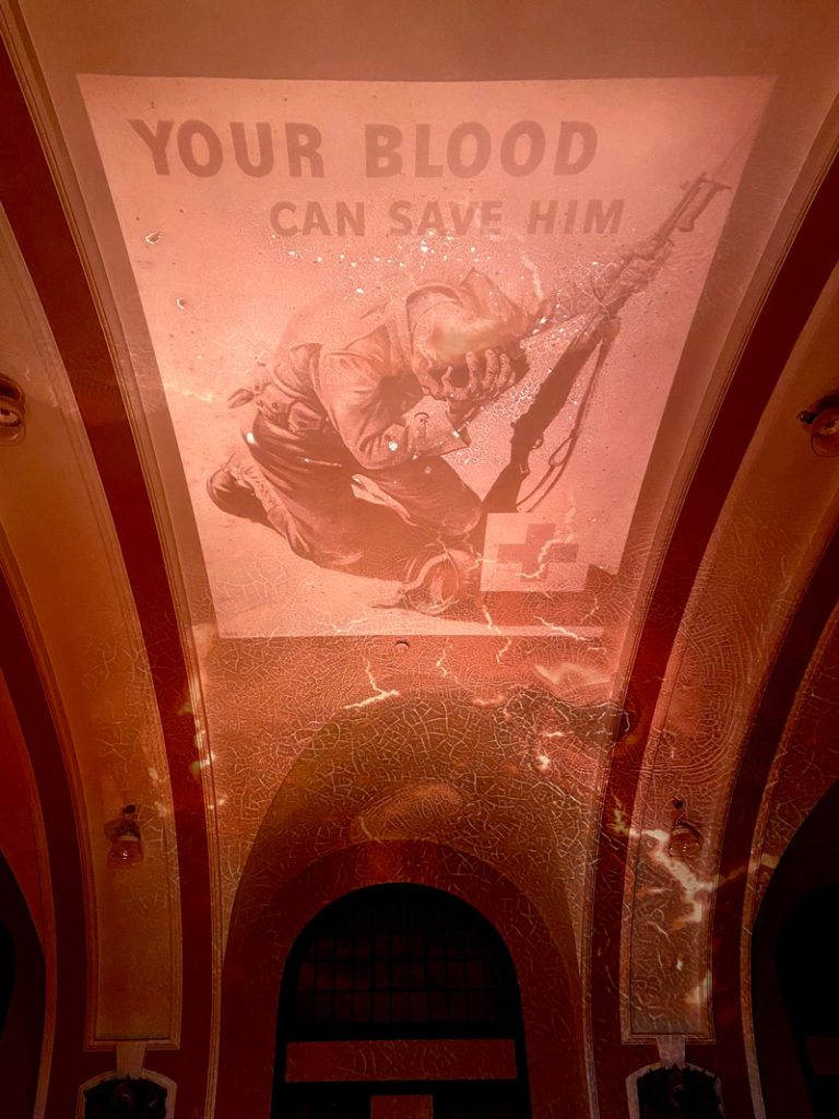 World War II poster graphic soliciting blood donations