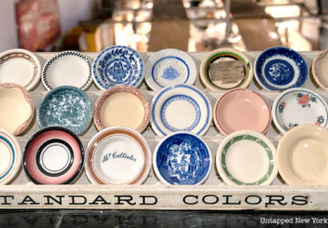 Multi-colored plates in Fishs Eddy in Manhattan NYC