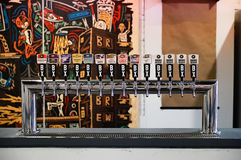 Beers on tap at Bronx Brewery