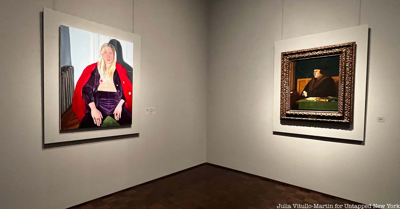 portraits by Jenna Gribbons and Hans Holbein at the Frick Madison