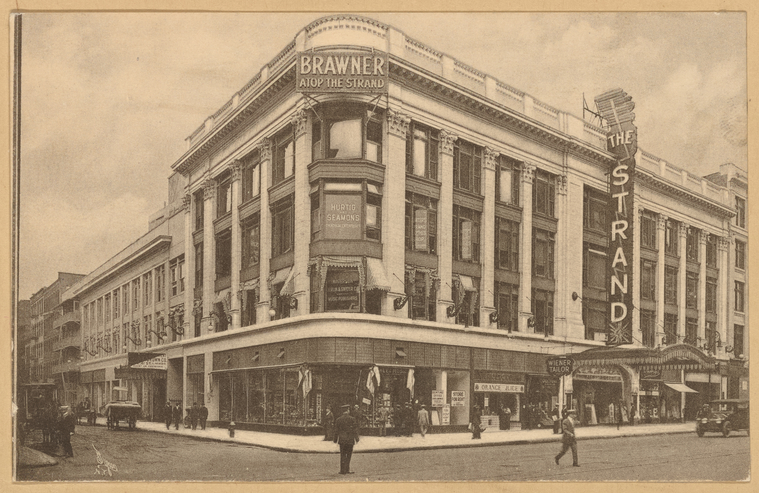 archival photo of the Palace Theater's exterior