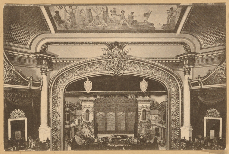 archival photo inside the Palace Theatre
