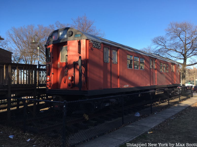 Redbird train car in in Kew Gardens, Queens.