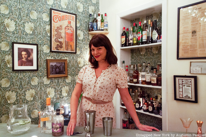 Georgette Moger at the bar at Regarding Oysters