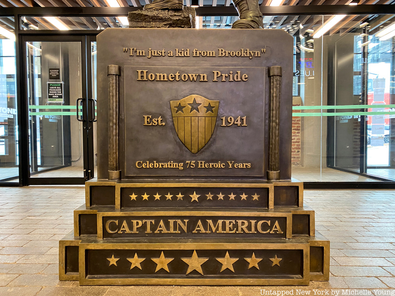 Captain America statue base