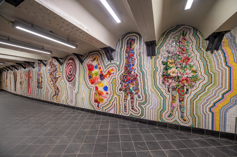 installation by Nick Cave in the Times Square subway