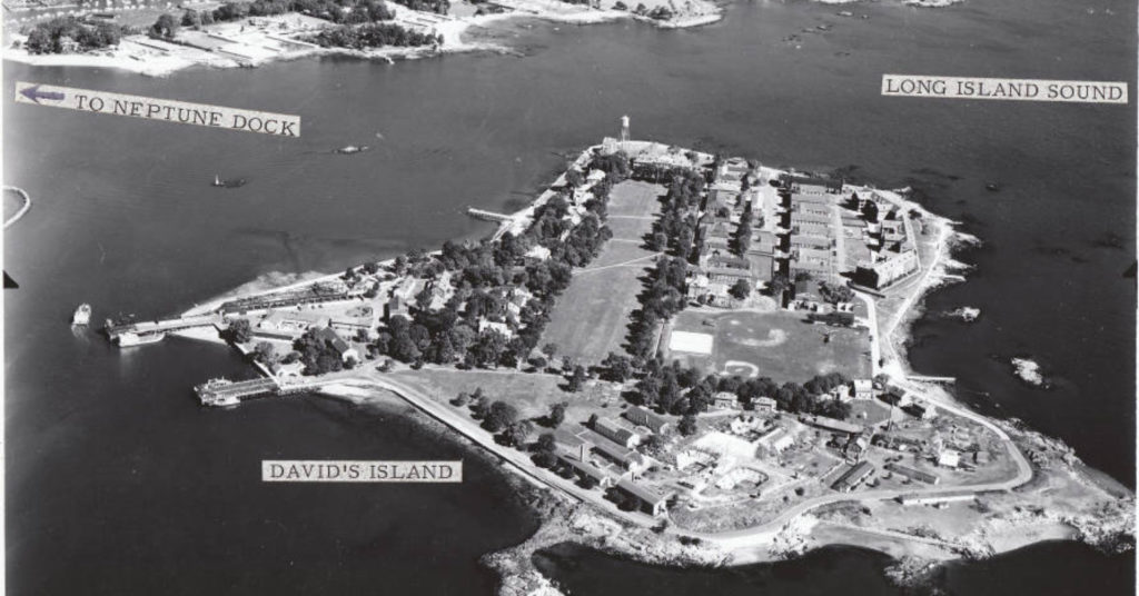 Aerial image of fort slocum in New Rochelle, NY