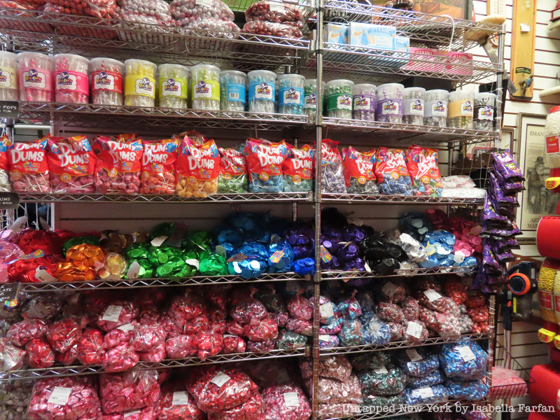 Items sorted by color in Economy Candy.