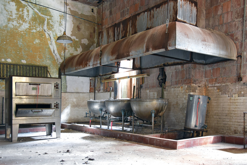 The abandoned kitchen on the B&D building on ellis island