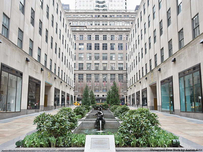 The Channel Gardens at Rockefeller Center during Shelter in Place