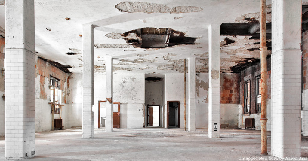 Abandoned Baggage and Dormitory Building on Ellis Island