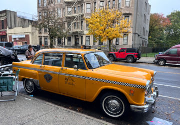 Set of Marvelous Mrs. Maisel with vintage yellow cab