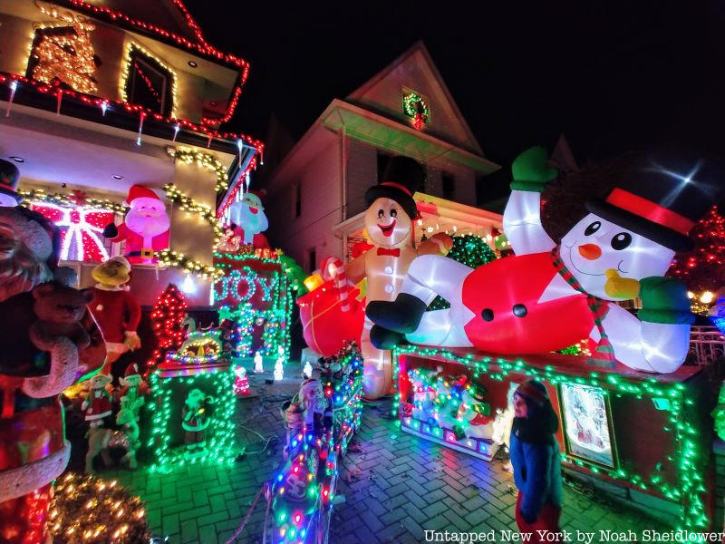 Dyker Heights Christmas lights that go up every year for the holidays in NYC