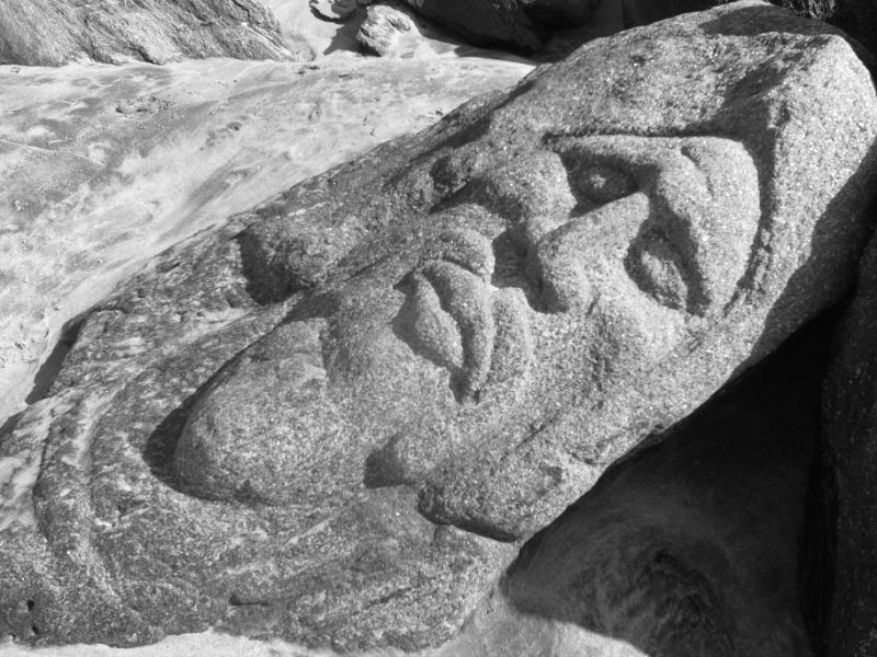 Stone carving at Brighton Beach