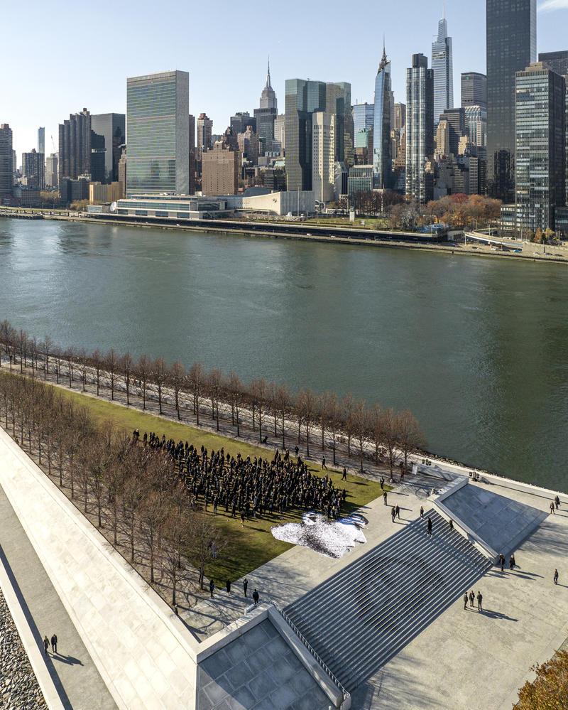 JR art for Eyes on Iran at Four Freedoms Park