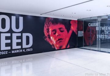 Entrance to Lou Reed exhibit at NYPL