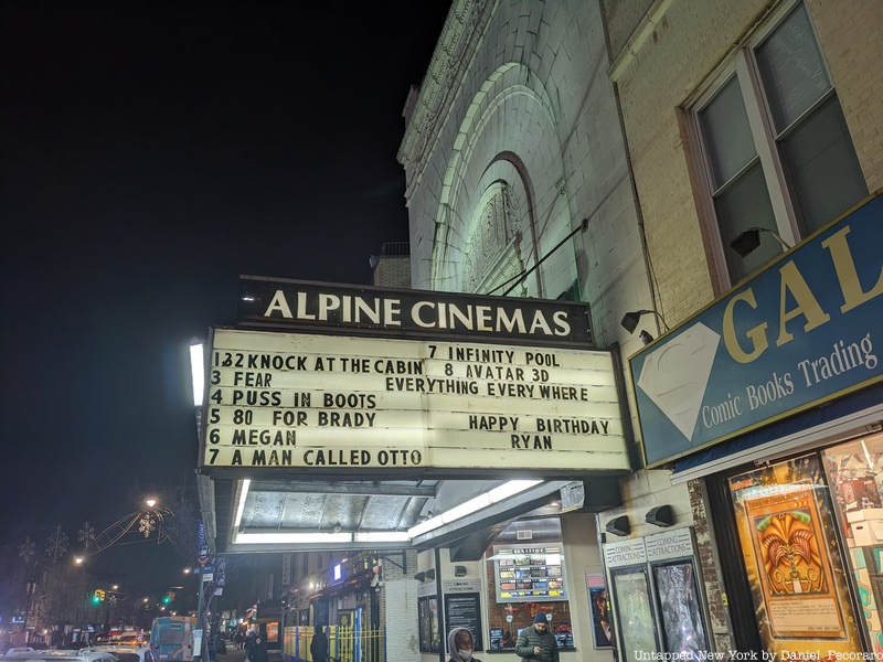 Exterior marquees at Alpine Cinemas