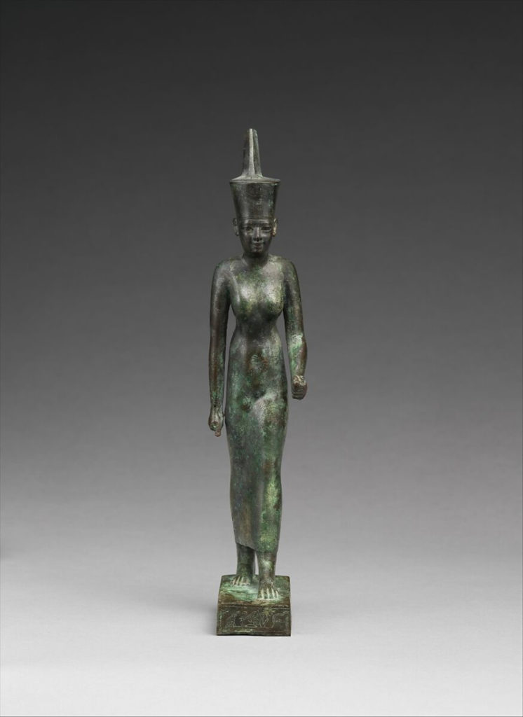 A statue of the goddess Neith at the Metropolitan Museum of Art