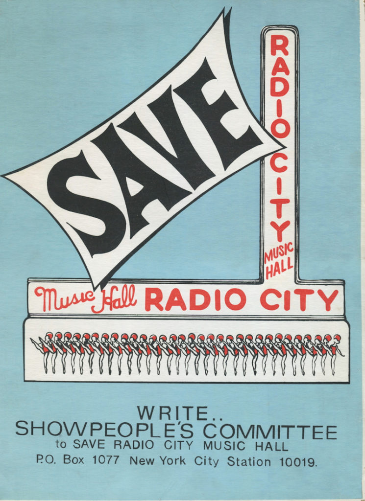 Showpeople's Committee to Save Radio City poster