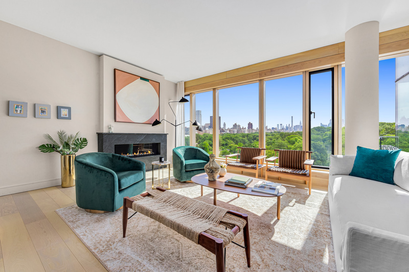 Living room at 145 Central Park North