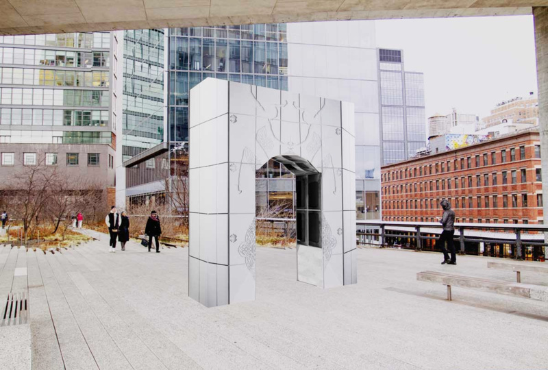 Public art installation on the High Line