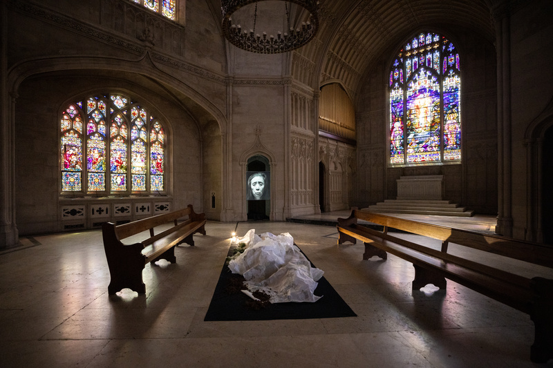 "Mother" art installation at Green-Wood Cemetery