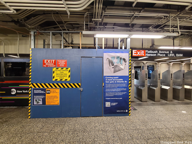 Wide gate turnstile in the subway