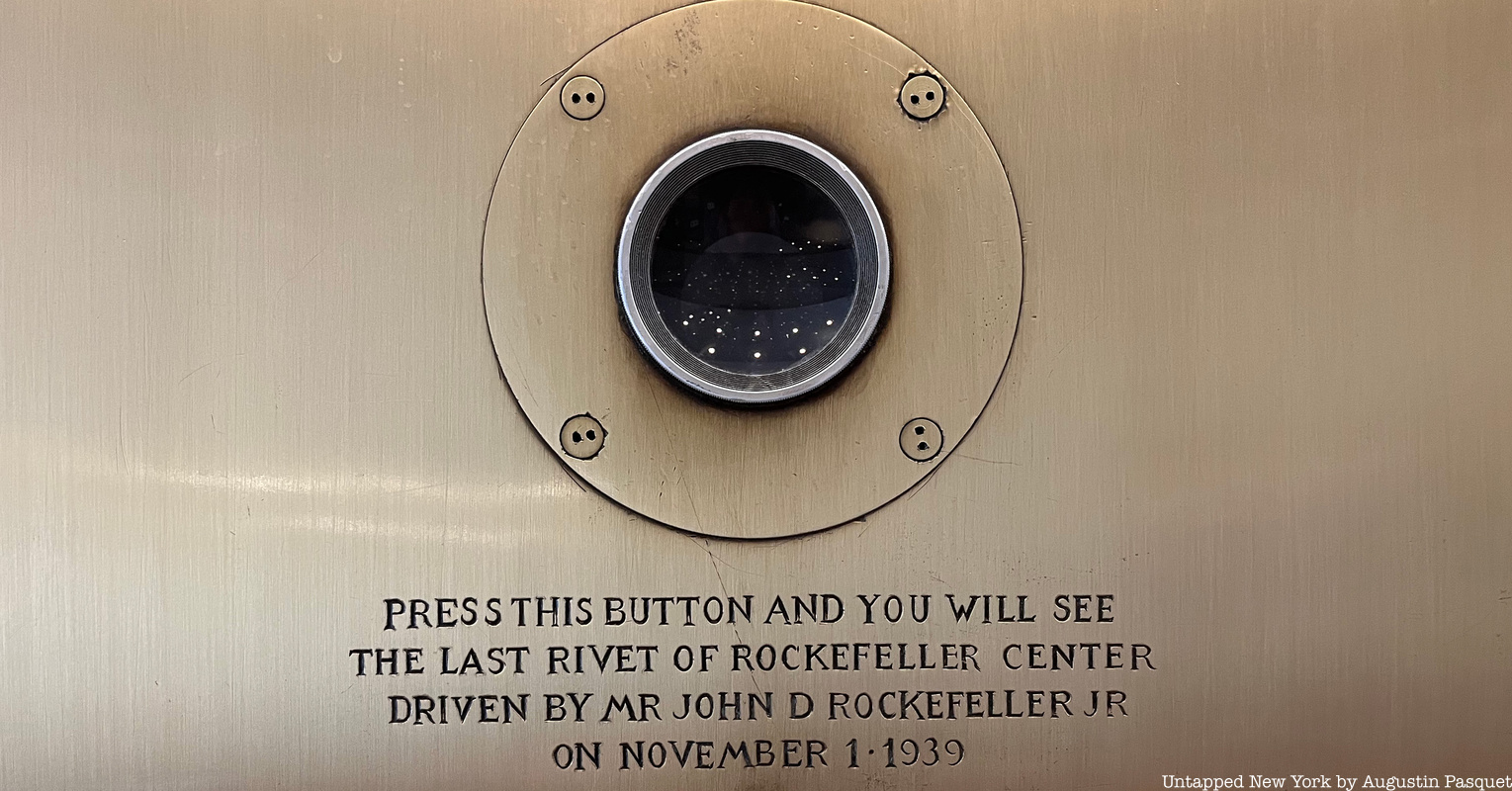 Rockefeller Center rivet peephole