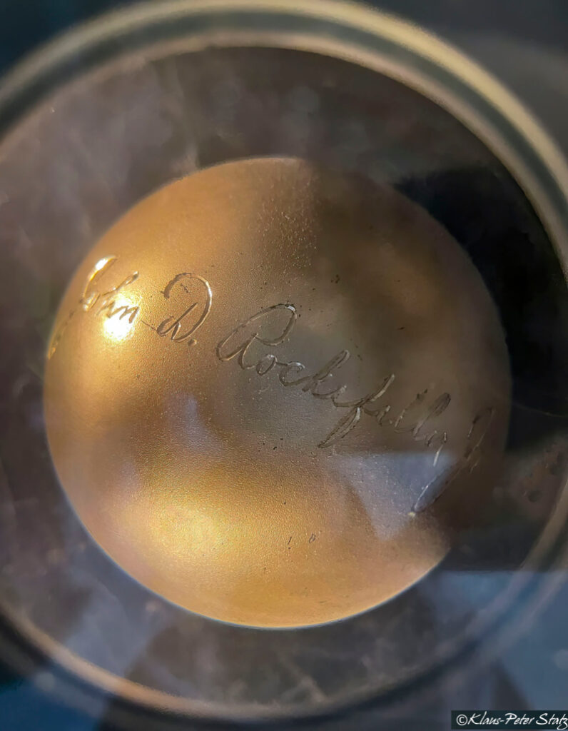 Rockefeller Center rivet with John D. Rockefeller's signature