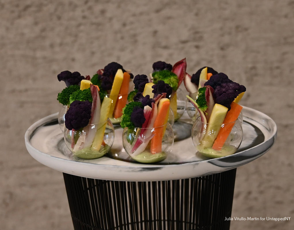 A vegetable appetizer from the Restaurant at Gilder