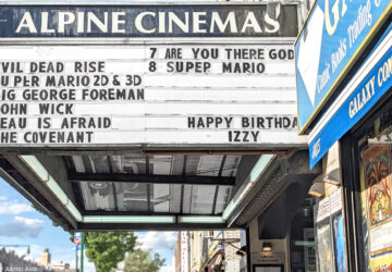 Alpine Cinemas marquee, Brooklyn's oldest theater