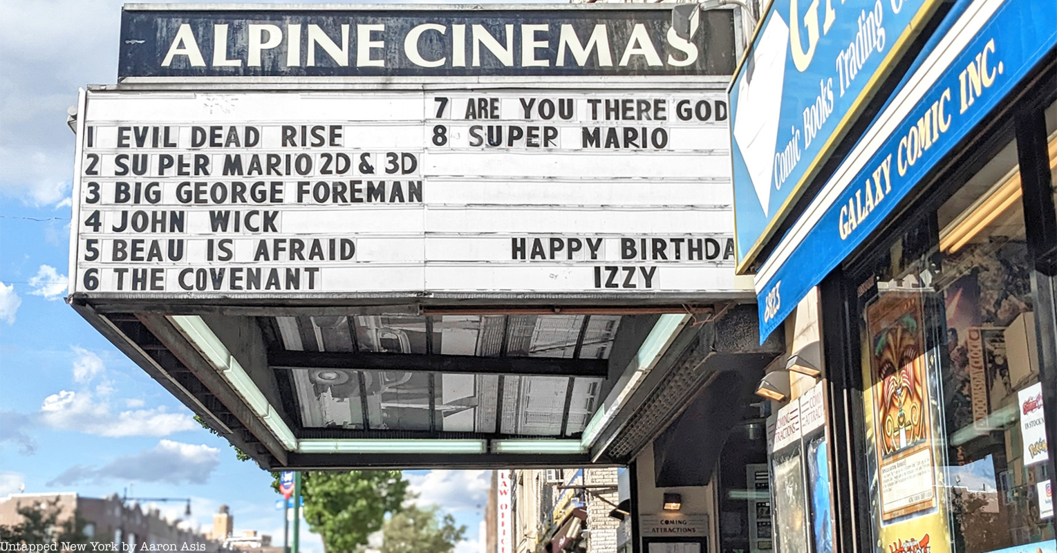 Alpine Cinemas marquee, Brooklyn's oldest theater