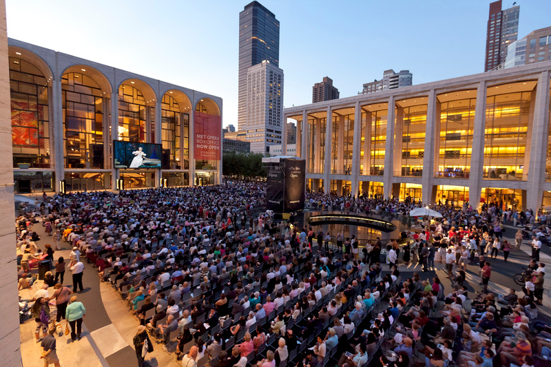 Met Opera outdoor movie screening at Lincoln Center
