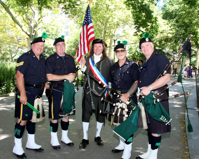 bag pipes players at Lower Manhattan Historical Association 4th of July parade