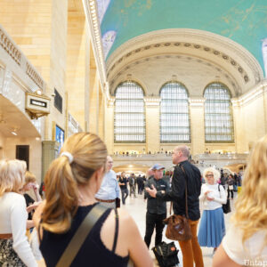 A group of tourgoers at an Untapped New York Event at Grand Central Terminal