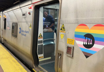 Pride Decal on the Subway