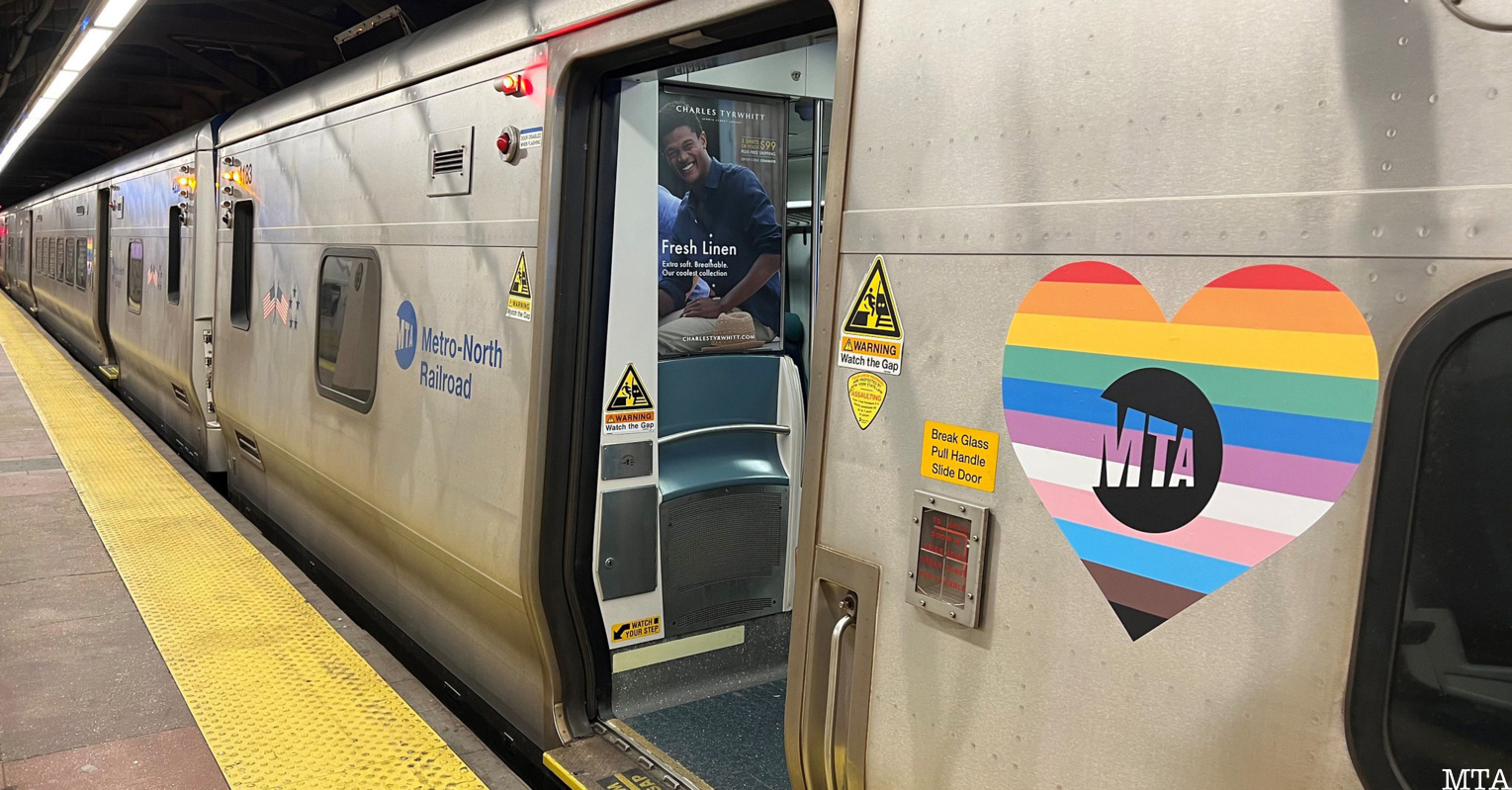 Pride Decal on the Subway