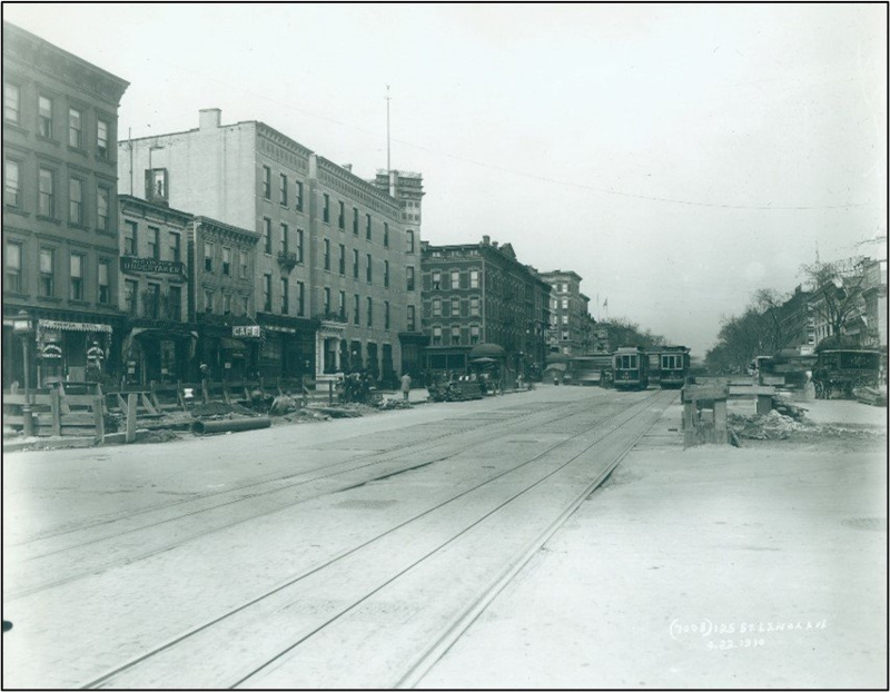 [Lenox Avenue Line at 125th Street], April 22, 1910, 2010.20.5.37.1, Lonto/Watson Collection; New York Transit Museum