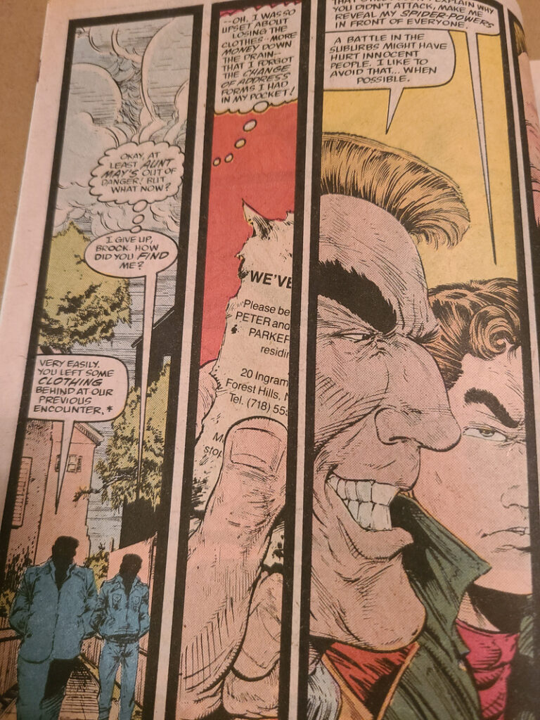 Spider-Man comic that shows the Forest Hills address of Peter Parker