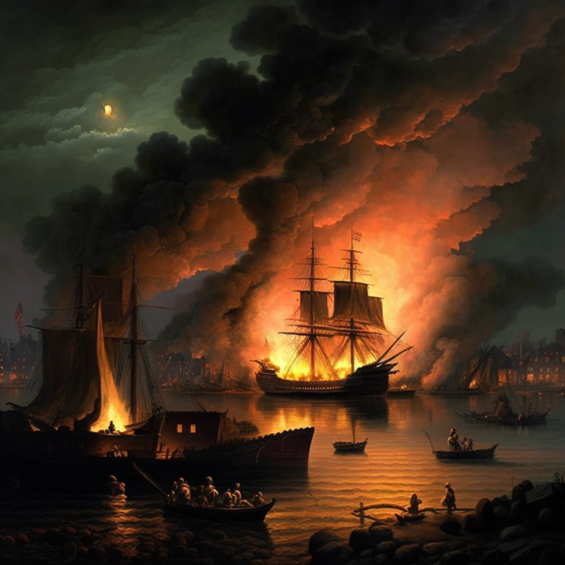 A fire in NYC during the Revolutionary War