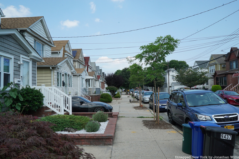 A street of houses in Ozone Park