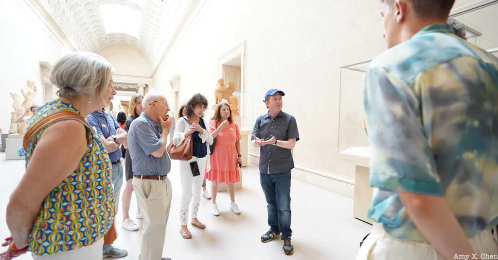 Tour group at the Met Museum