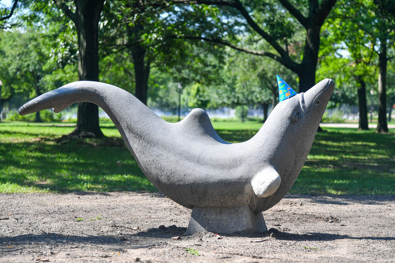 NYC Parks retired animal sculpture party in flushing meadows corona park