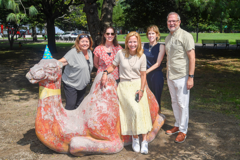 NYC Parks retired animal sculpture party in flushing meadows corona park