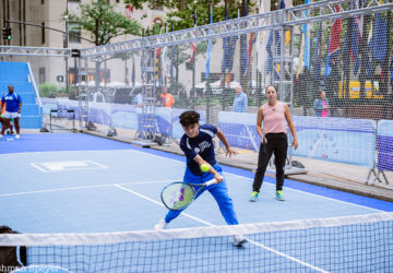 Brookfield Palce pop-up NYC Tennis court